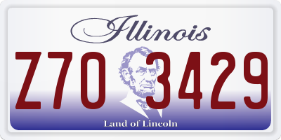 IL license plate Z703429