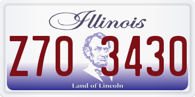 IL license plate Z703430
