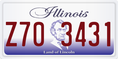 IL license plate Z703431