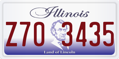 IL license plate Z703435
