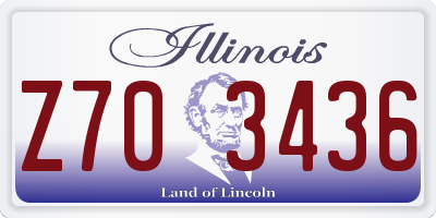 IL license plate Z703436