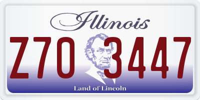 IL license plate Z703447