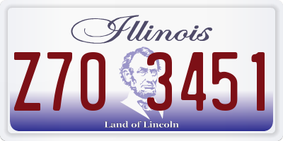 IL license plate Z703451