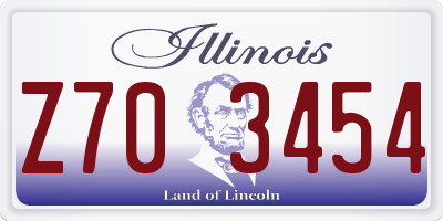 IL license plate Z703454