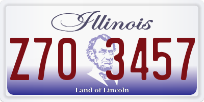 IL license plate Z703457