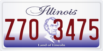 IL license plate Z703475