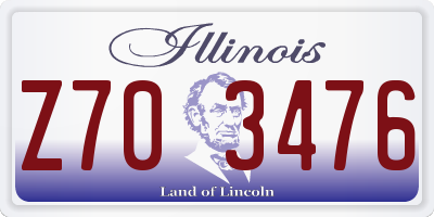 IL license plate Z703476