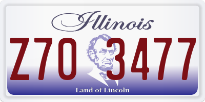 IL license plate Z703477