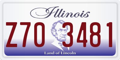 IL license plate Z703481