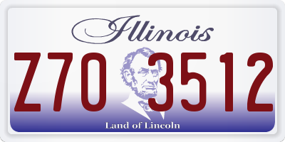 IL license plate Z703512