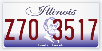 IL license plate Z703517