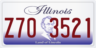 IL license plate Z703521