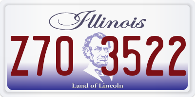 IL license plate Z703522