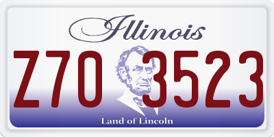 IL license plate Z703523