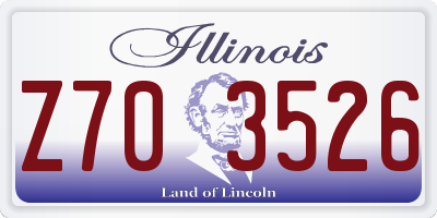 IL license plate Z703526
