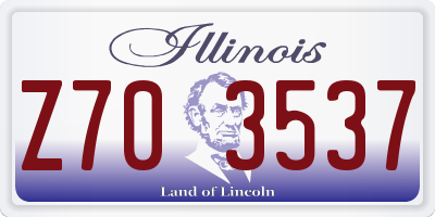 IL license plate Z703537