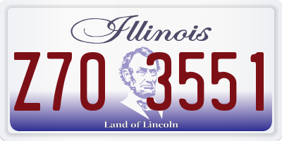 IL license plate Z703551