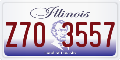 IL license plate Z703557