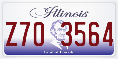 IL license plate Z703564