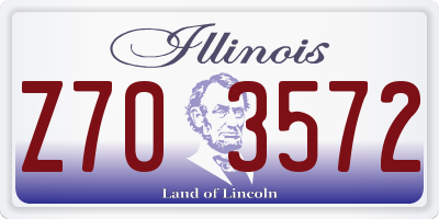 IL license plate Z703572