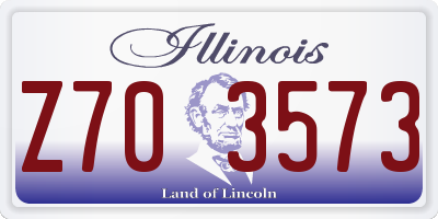 IL license plate Z703573