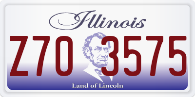 IL license plate Z703575
