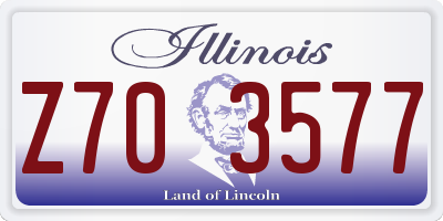 IL license plate Z703577