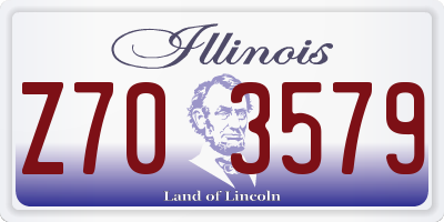 IL license plate Z703579