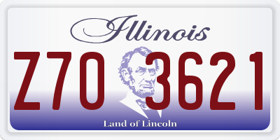 IL license plate Z703621