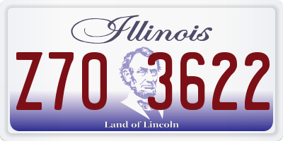 IL license plate Z703622