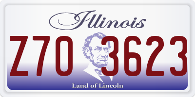IL license plate Z703623