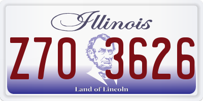 IL license plate Z703626