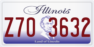 IL license plate Z703632