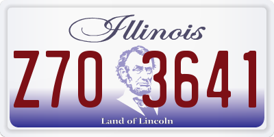 IL license plate Z703641