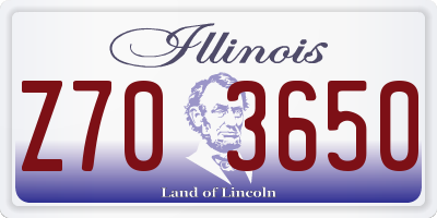 IL license plate Z703650