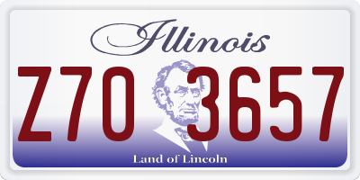 IL license plate Z703657