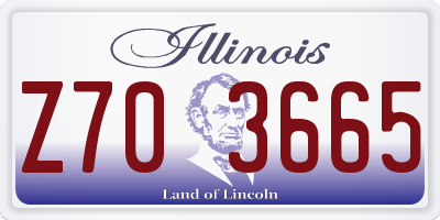 IL license plate Z703665