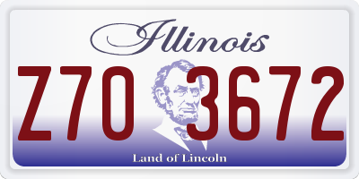 IL license plate Z703672