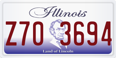 IL license plate Z703694