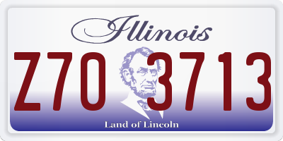 IL license plate Z703713