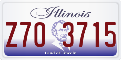 IL license plate Z703715