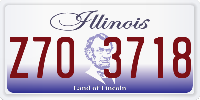 IL license plate Z703718
