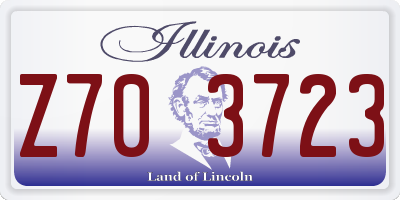 IL license plate Z703723