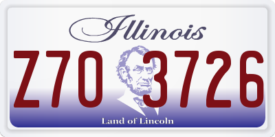 IL license plate Z703726