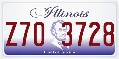IL license plate Z703728