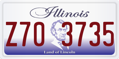 IL license plate Z703735