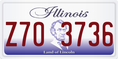 IL license plate Z703736