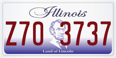 IL license plate Z703737