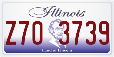 IL license plate Z703739