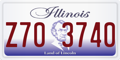 IL license plate Z703740